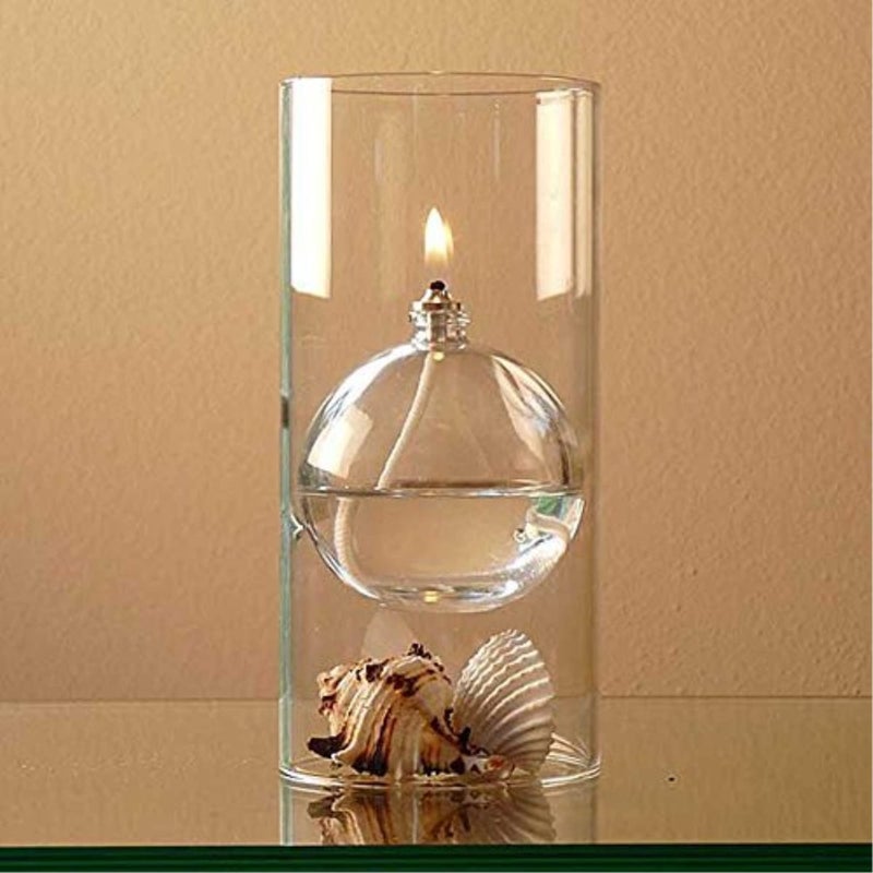 Firefly Fuels Refillable Glass Oil Candle - Transcend 6.5â€ Hurricane-Style Indoor/Outdoor Lantern. Clean Candle for Dining, Events, and Emergency Lighting. Use with Liquid Paraffin or Lamp Oil - Image 2